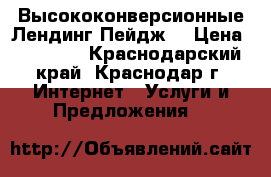 Высококонверсионные Лендинг Пейдж! › Цена ­ 12 500 - Краснодарский край, Краснодар г. Интернет » Услуги и Предложения   